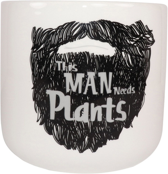 This Man Needs Plants Ceramic Pot