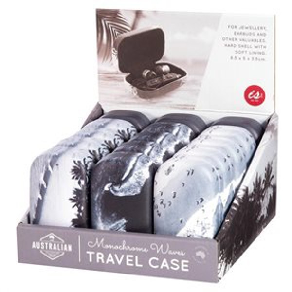 Monochrome Waves Hard Travel Case