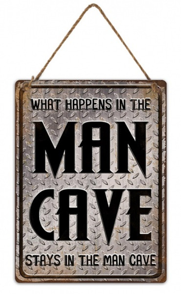 Metal Man Cave Sign