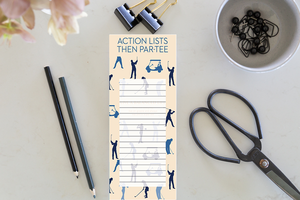 Action Lists- Golf Memo Pad