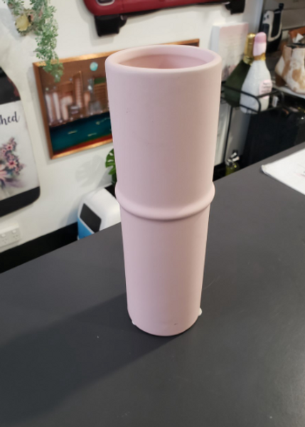 Pink Ceramic Bamboo Vase