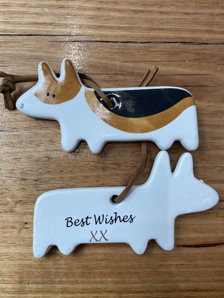 Best Wishes-Dog Ceramic Plaque