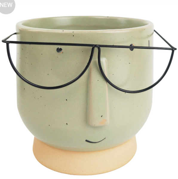 Blake with Glasses Planter