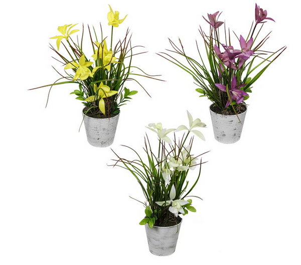 Assorted Potted Artificial Orchids 