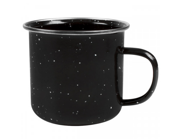 Black Speckle Enamel Mug