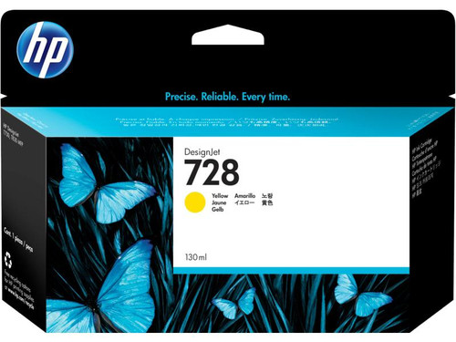 HP 728 130-ml Yellow DesignJet Ink Cartridge