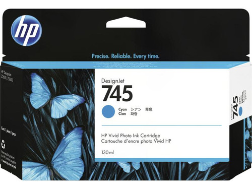 HP745 130-ml Cyan DesignJet Ink Cartridge
