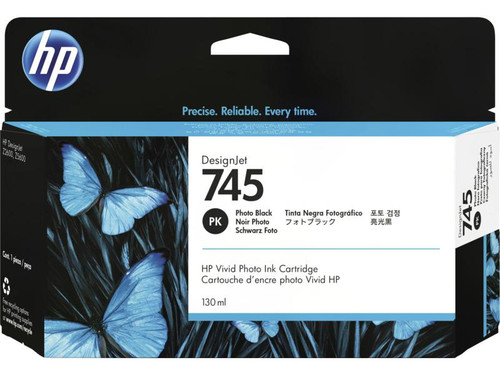 HP745 130-ml Photo Black DesignJet Ink Cartridge