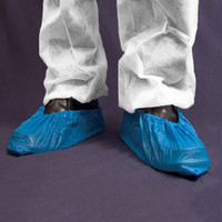 Overshoes Blue with Slip Resistance & Elastic Edges 