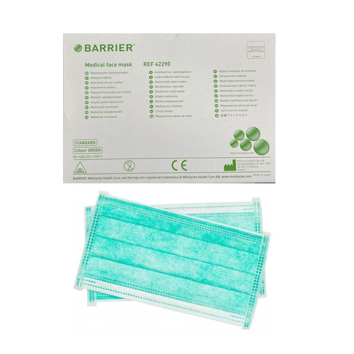 Barrier Medical Face Mask, Type II, Blue (60/Box) Four Square Healthcare