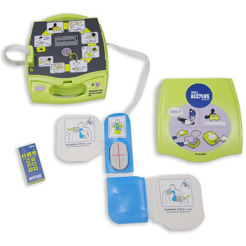 Training Defibrillator Zoll AED Plus Trainer 2 with CPR D Pads for defibrillator and CPR  Training, remote control included for the instructor to control the rescue scenario from a distance.  