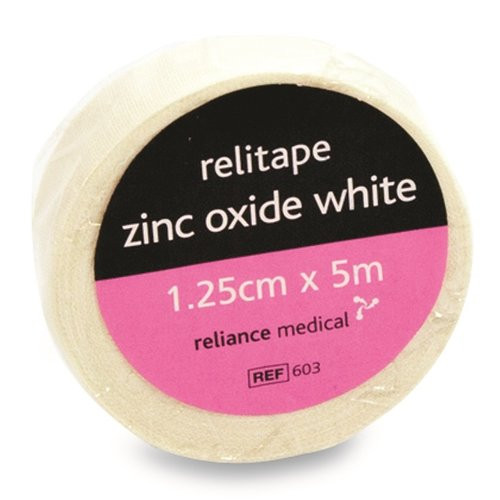 Zinc Oxide tape 1.25cm x 5cm White roll 