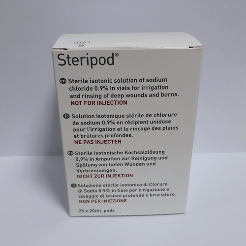 Steripod Saline Pods 20ml each, box of 25