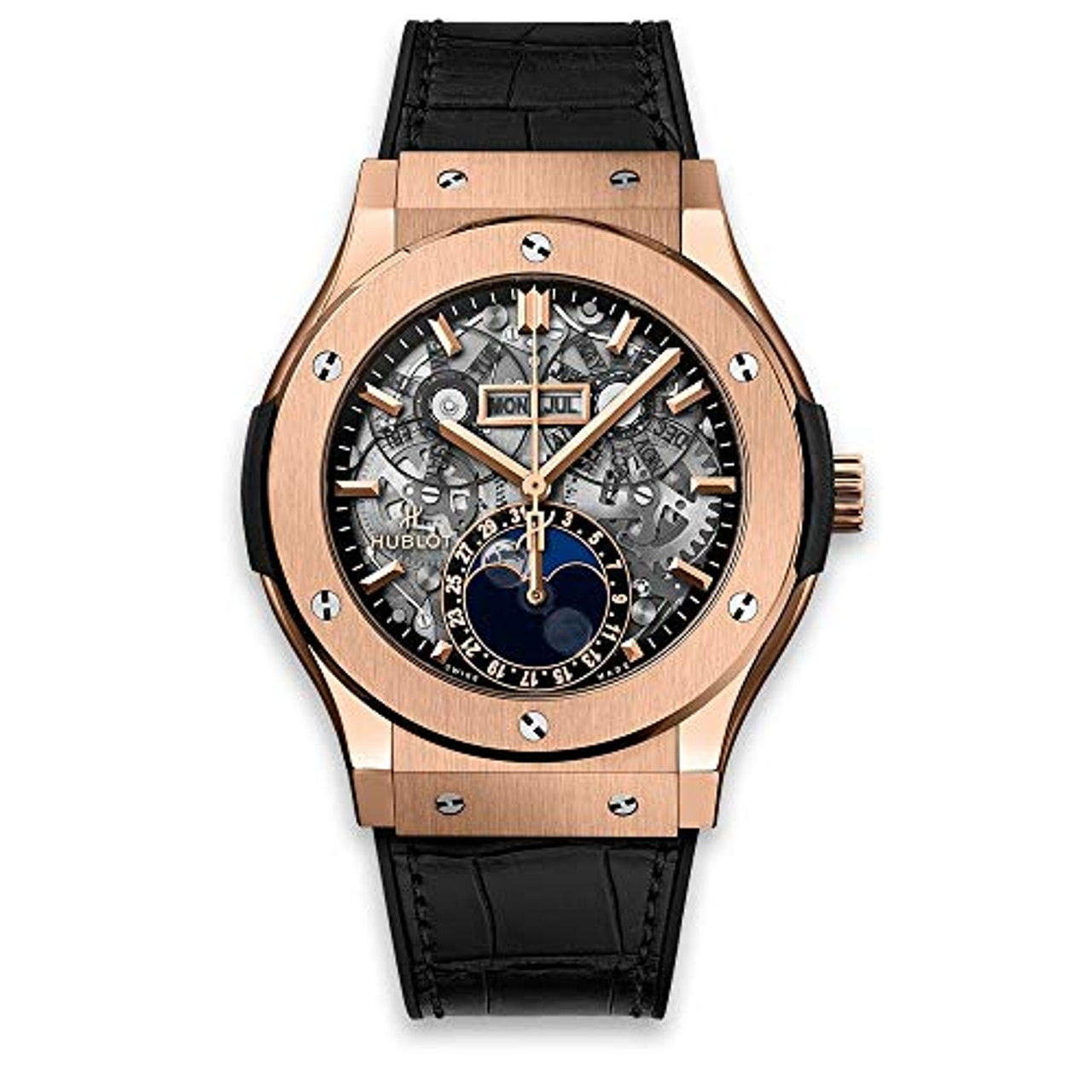 Hublot Classic Fusion Mat 18kt Rose Gold Black Dial Automatic