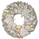 Seashell Wreath with Elongated Pearl Clams and Sea Stars