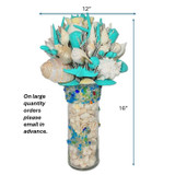 16" Seashell Bouquet in Atlantis Blue