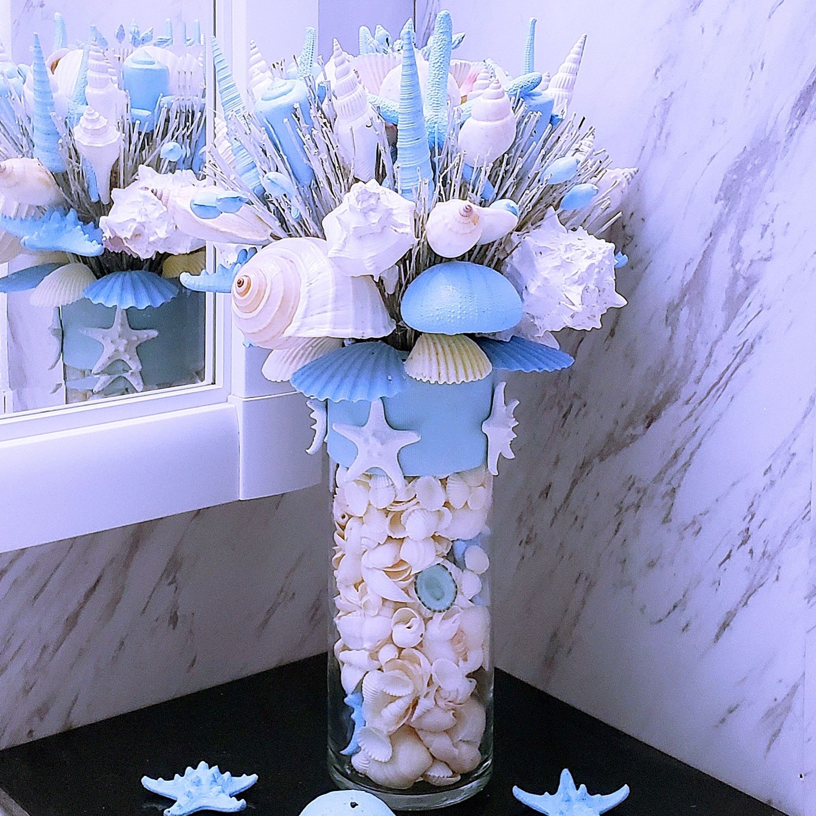 Seashell Bouquet in Paradise Blue - Ellie's Collections, Etc.
