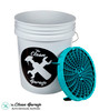 The Clean Garage 5 Gallon Bucket | Gray | With Mint Green Dirt Lock Insert