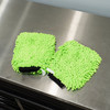 The Rag Company Chennille Microfiber Wash Mitt 2 Pack | Lime Green | The Clean Garage