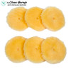 The Clean Garage 6 Pack of Pads | RUPES Medium Yellow Wool Polishing Pad | For 3" Backing Plate