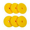 6 Pack of Pads | Rupes DA Fine Yellow Foam Polishing Pad | For 3" Backing Plate | The Clean Garage
