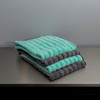 Fusion Hybrid Twist Loop Drying Towel Mint Green and Gray | 4 Pack | The Clean Garage