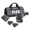 Flex 24V Cordless Random Orbital Polisher Kit 15mm | 2 Batteries Charger Bag 2 Backing Plates | The Clean Garage
