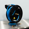 50' BluBird Retractable Air Hose Reel Black with Blue Hose | 3/8"