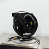 50' BluBird Retractable Pressure Washer Hose Reel BLACK | 3/8" Gray Hoses