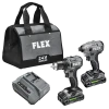 Flex 24v Compact Drill & Impact Driver Kit | Stack Pack and 2 Bit Sets | The Clean Garage