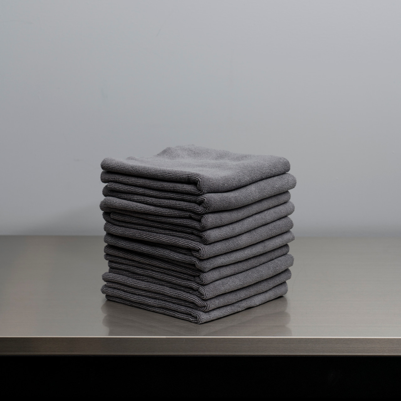 Thick Edgeless Microfiber Towel, Gray
