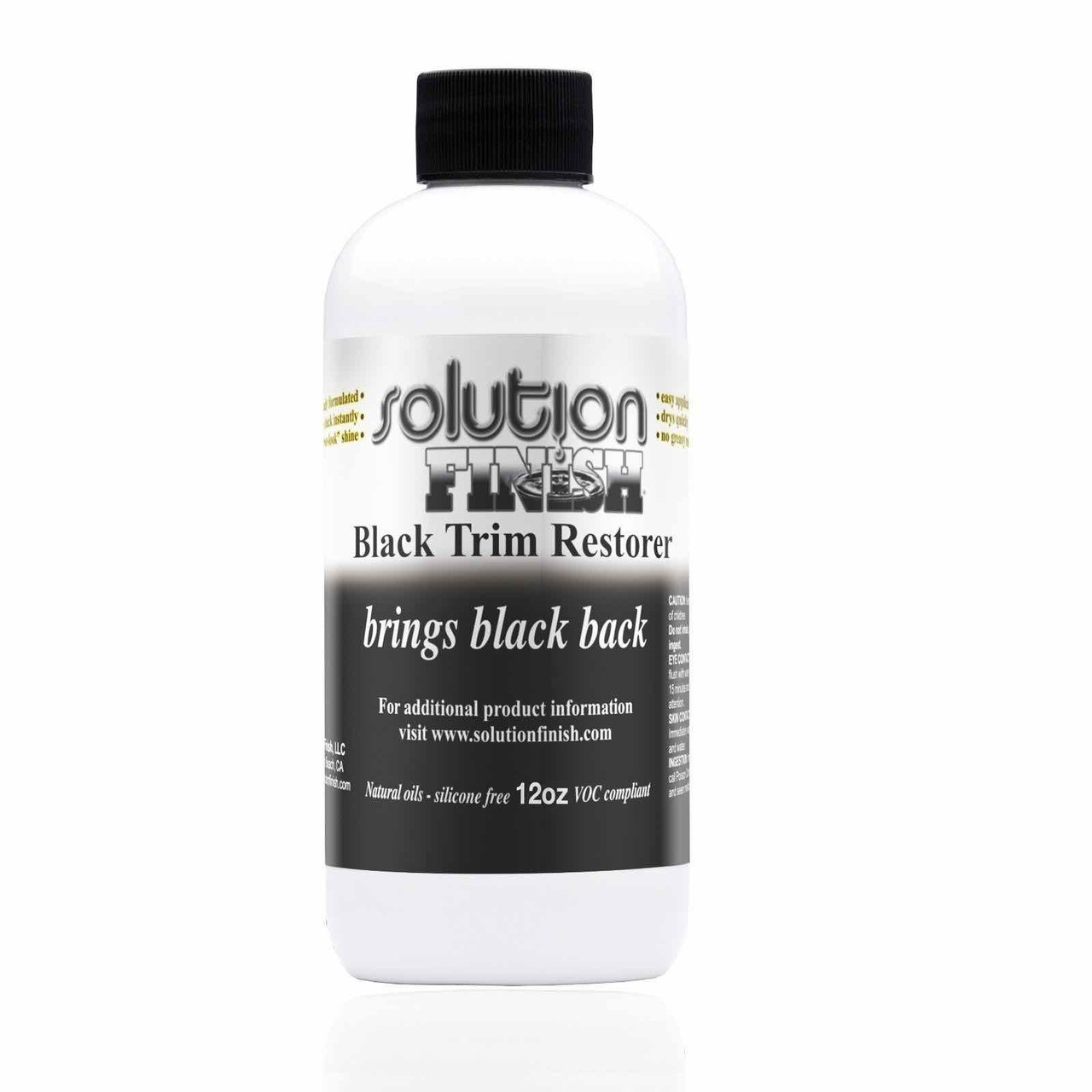 Solution Finish Black Plastic And Vinyl Trim Restorer 12oz