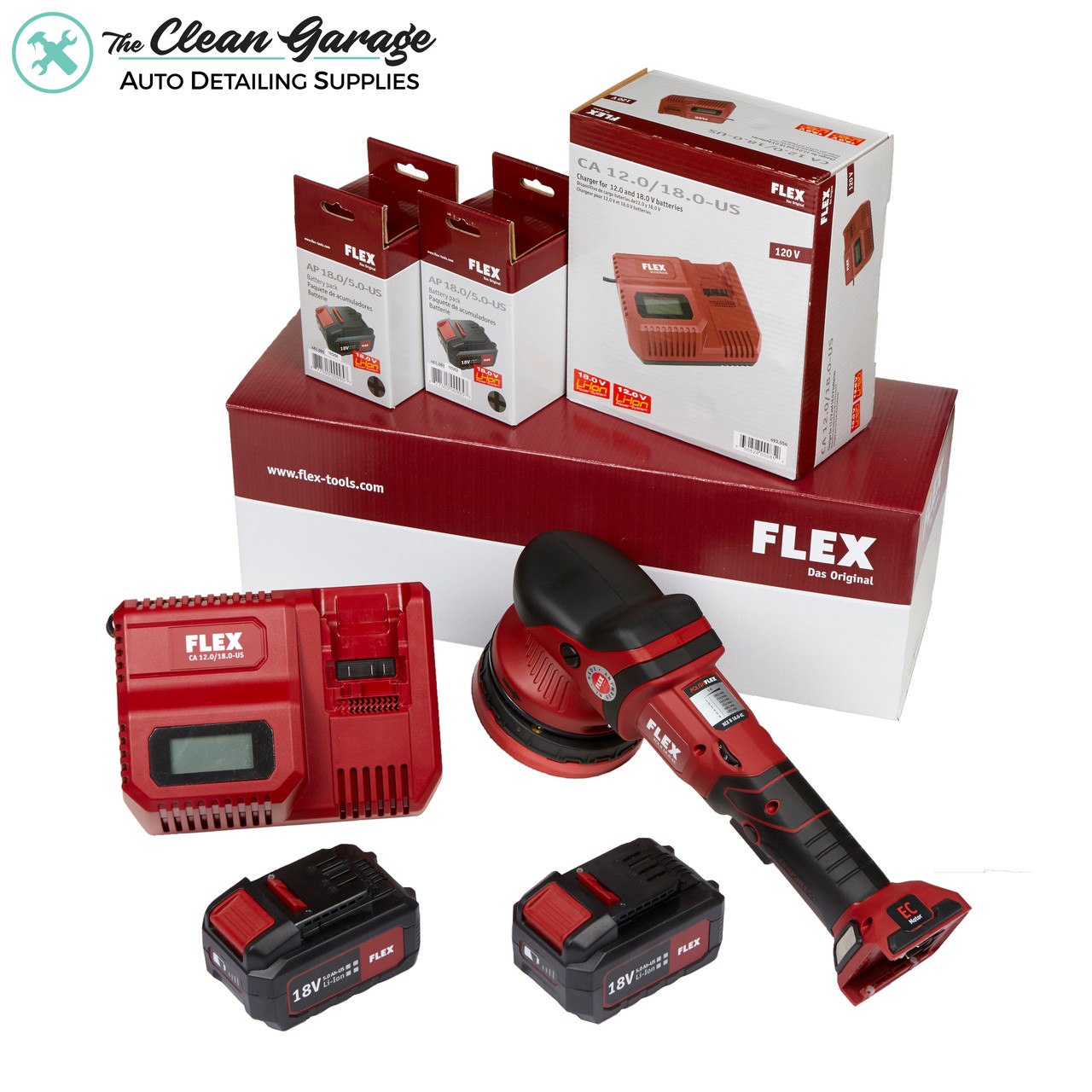 Flex XCE 8 125 18.0-EC/5.0 | Cordless Forced Rotation Polisher Kit