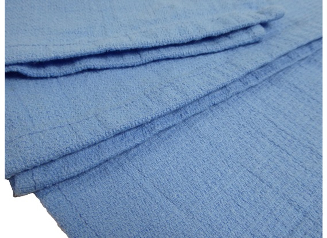 Blue Surgical Huck Towel 15 x 24 | For Glass Windows and Shop Rags