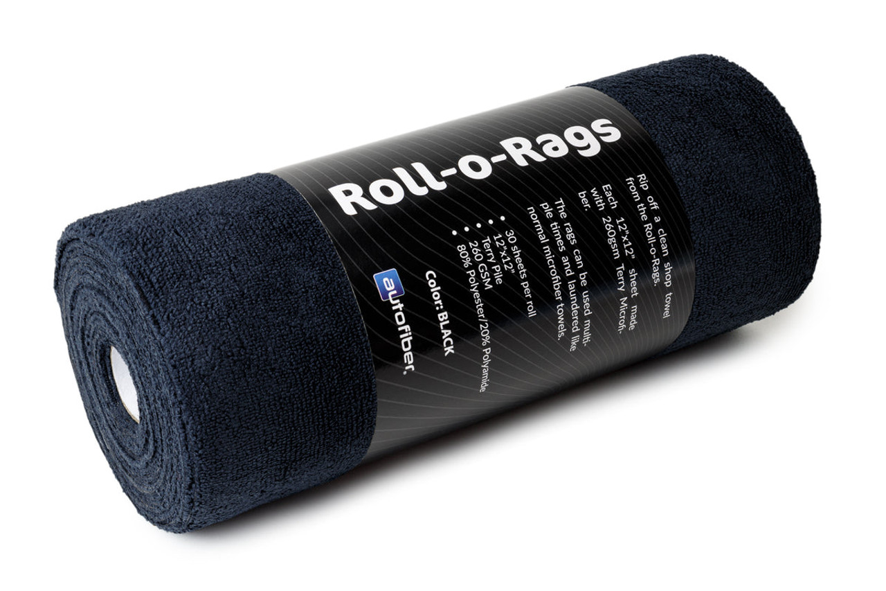Real Clean 16x16 300GSM Premium Black Microfiber Towels (Pack of 10)