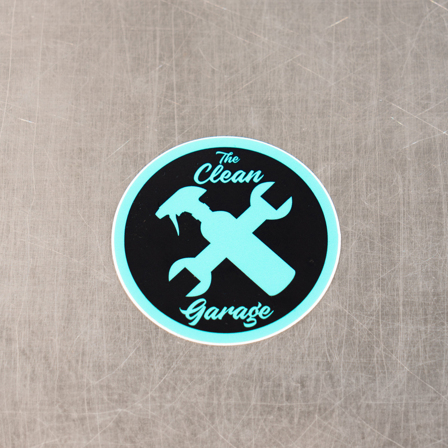 The Clean Garage Minty Clean Logo Sticker | 3 Matte Mint and Black