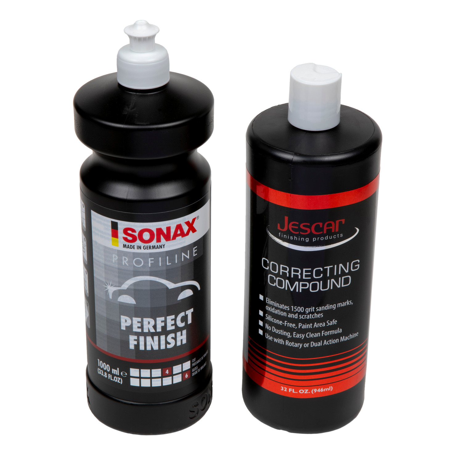 Sonax Perfect Finish Polish and Jescar Correcting Compound