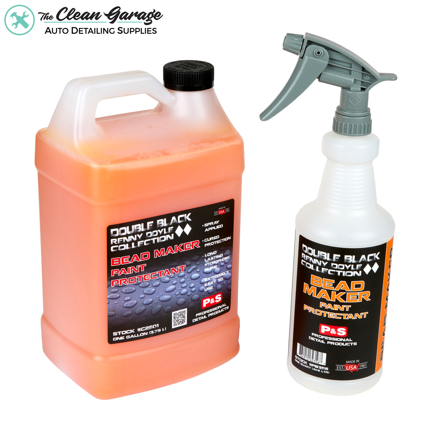 Renny Doyle Double Black Bead Maker Paint Protectant- 128 oz & 16oz.