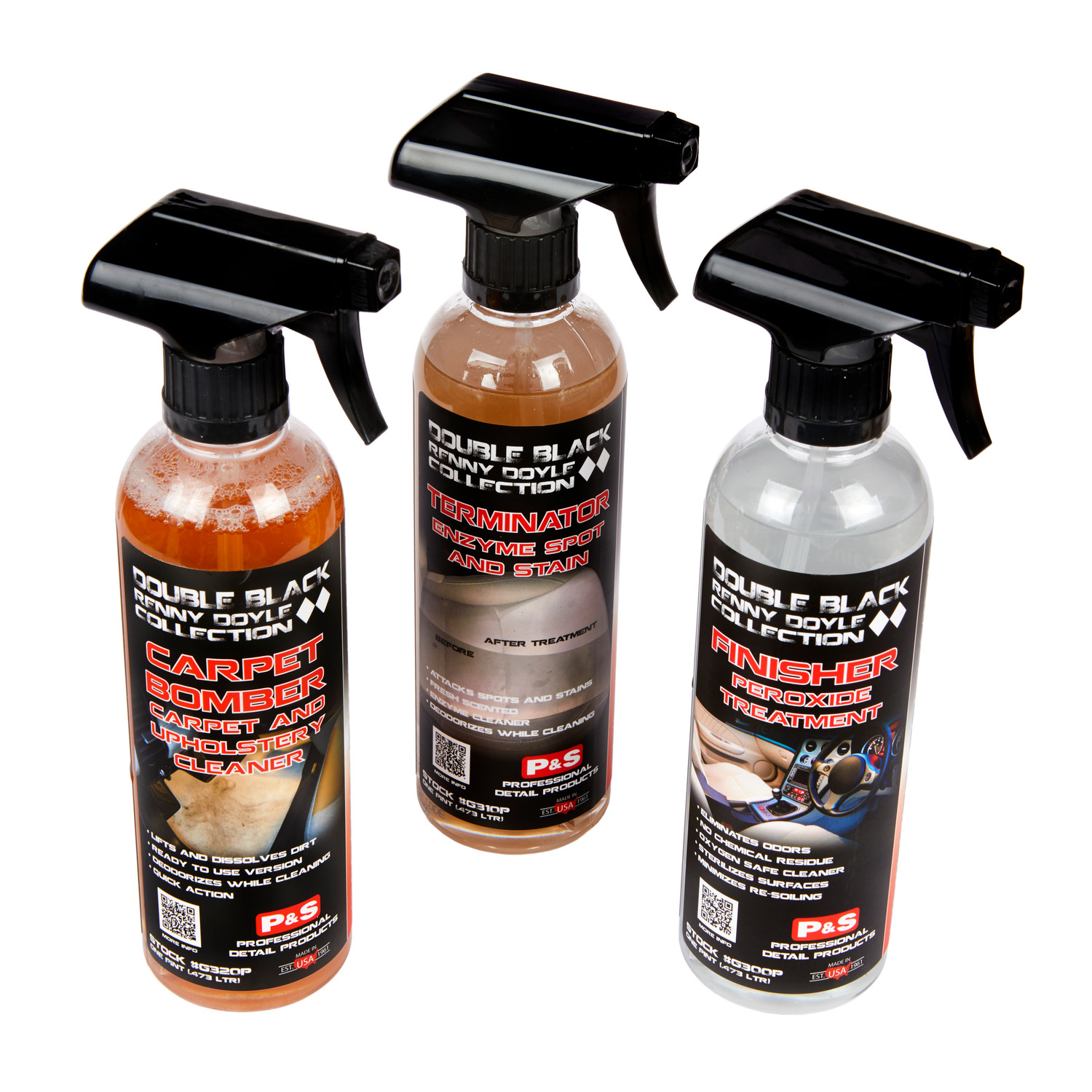 P&S Interior Cleaning Kit  Double Black Carpet Upholstery Cleaners