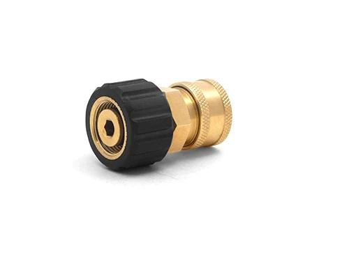 PWO M22 Female 15mm Twist Connect To 1/4 Inch Plug - Standard High Pressure Adapter, 4000 PSI