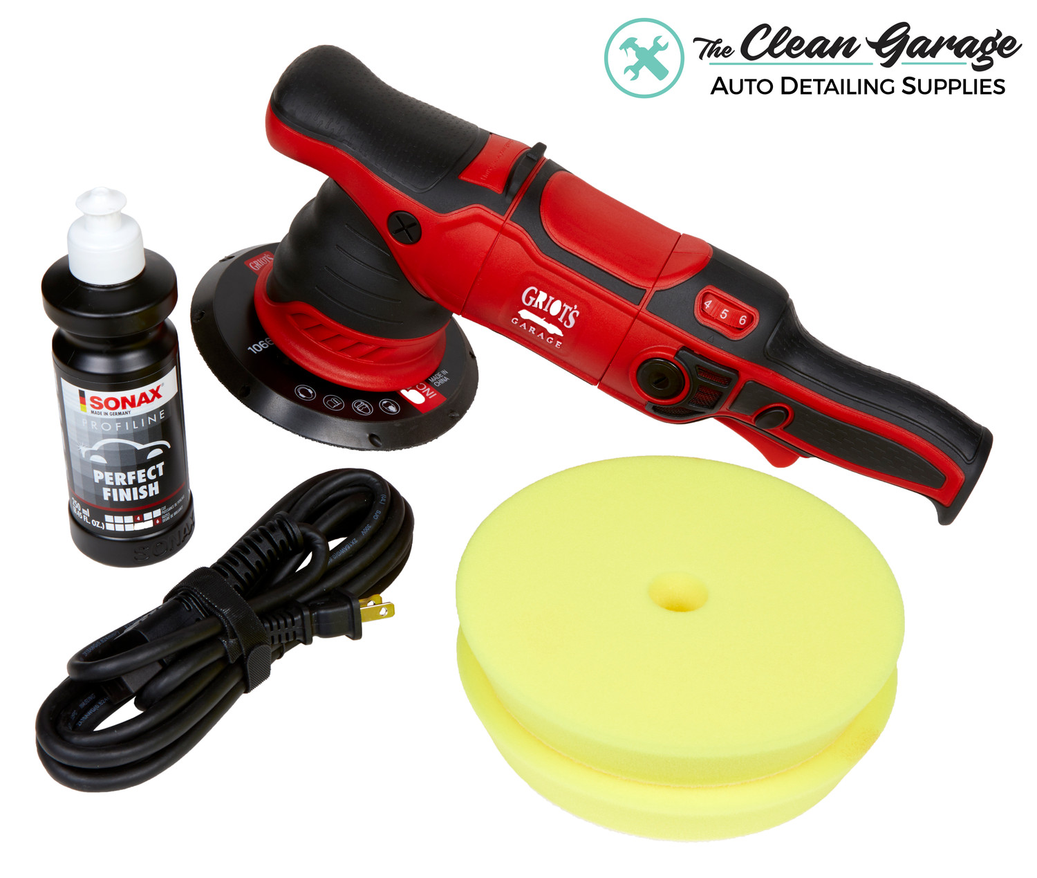 Griot's Garage G9 Polisher Kit  6 DA Backing Plate and 3 Pads Combo