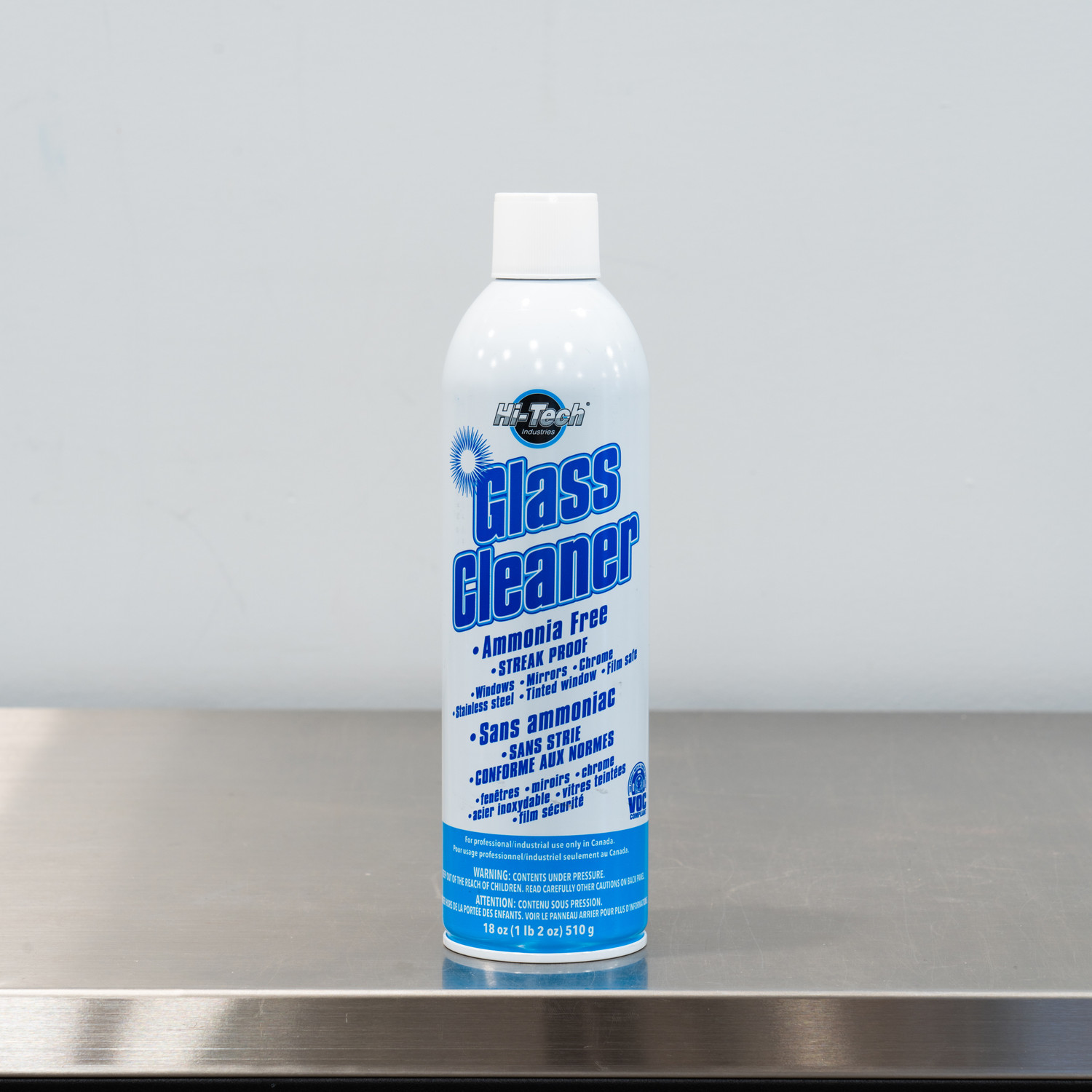 Hi-Tech Amonia Free Glass Cleaner Aerosol | 18oz