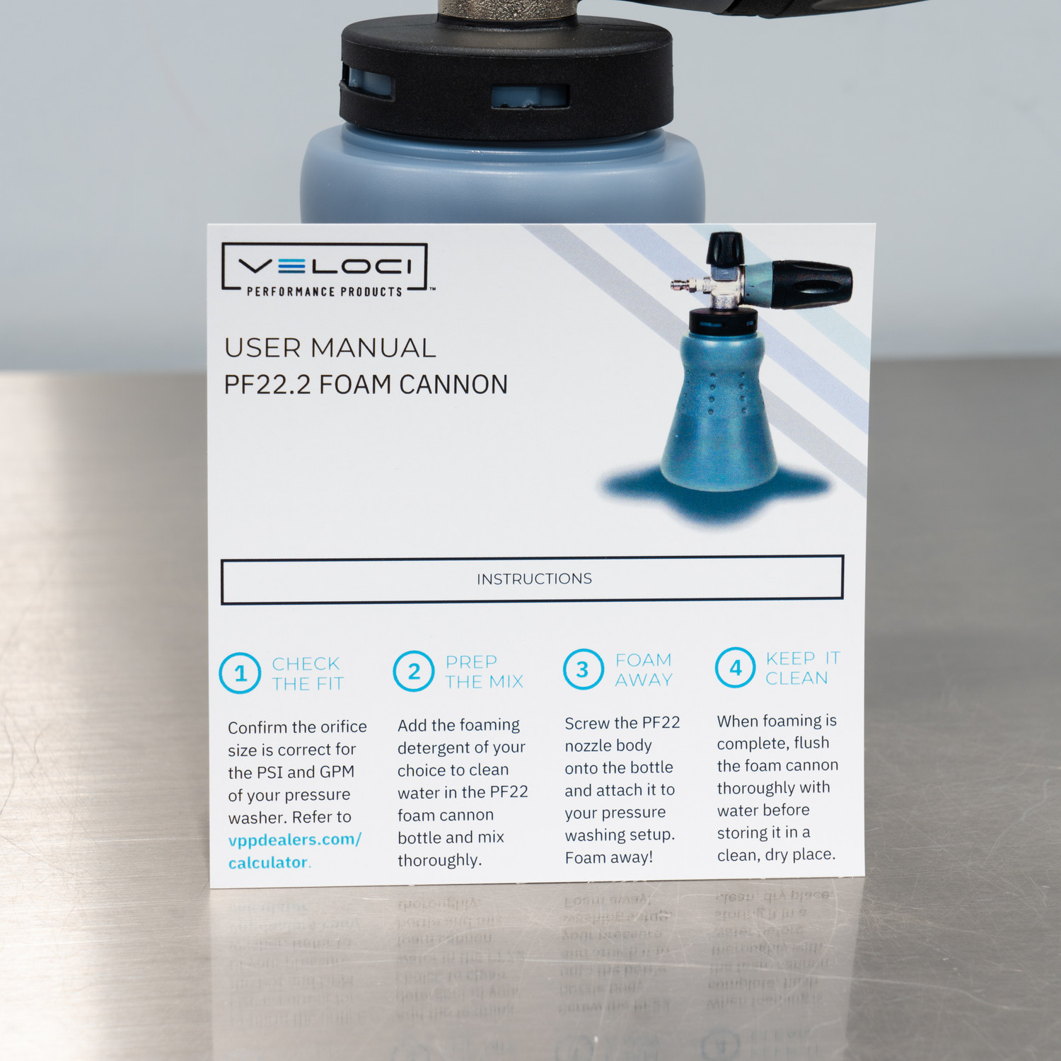 MTM PF22.2 Foam Cannon Kit | New Wide Mouth Bottle | For Pressure