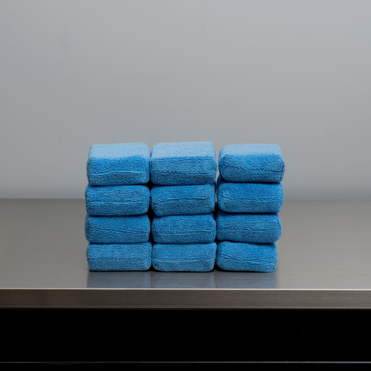 12 Pack Blue Microfiber Applicator Pad