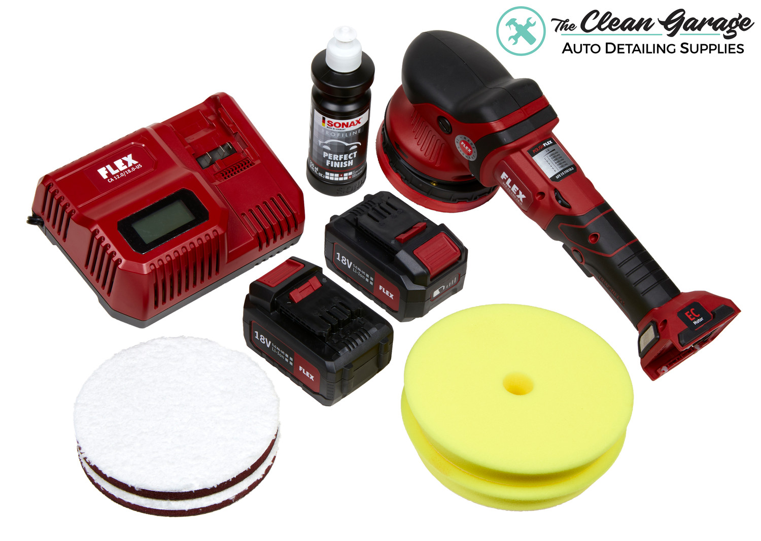 FLEX XFE15 150 Professional Grade Cordless Orbital Car Polisher Set, Best  Car Buffer - Free Shipping at California Car Cover Co.