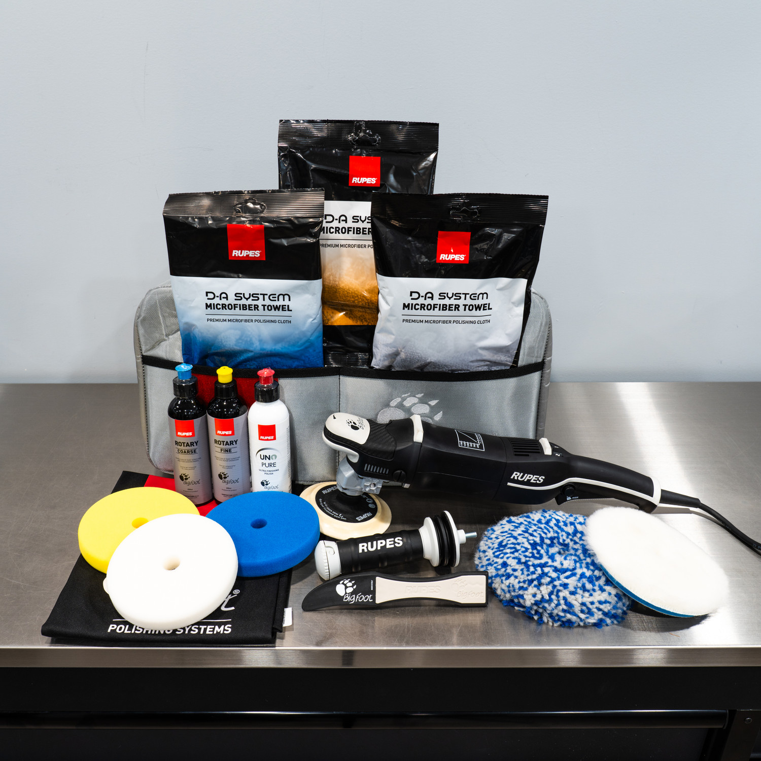 Rupes LH19E Rotary Polisher Complete Kit | Bigfoot Bag Combo