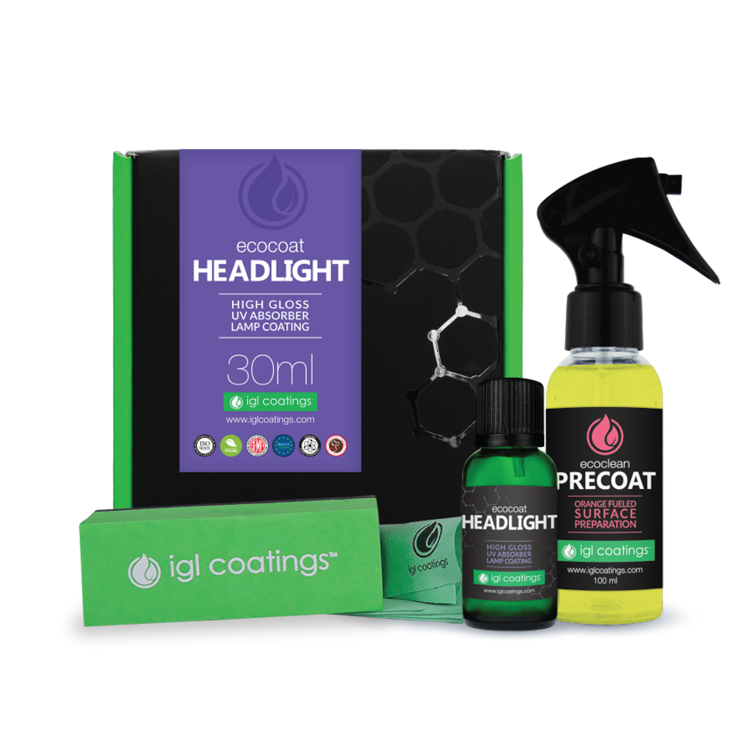 IGL Ecocoat Headlight 30ml Kit  UV Absorbent Headlight Coating