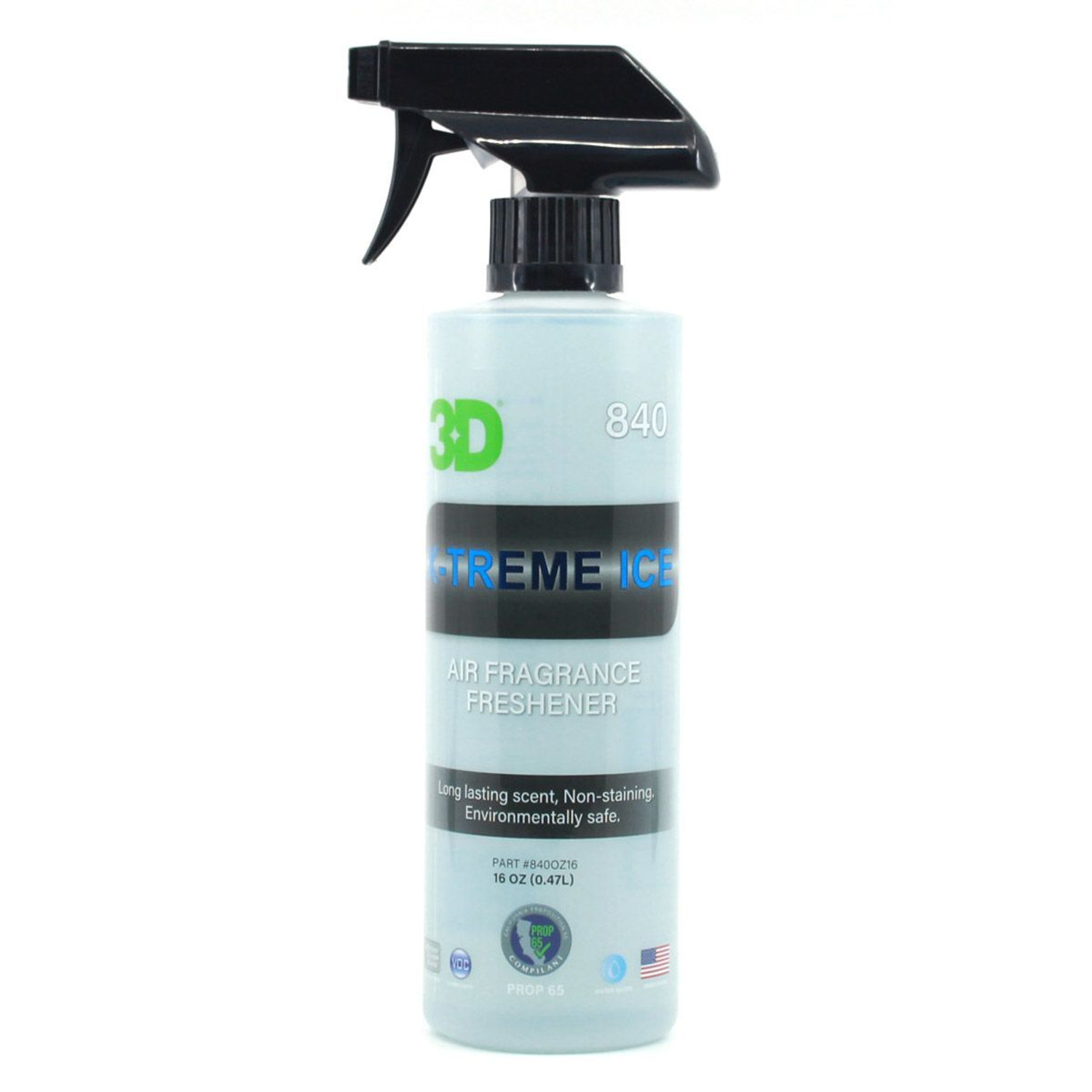 3D X-Treme Ice 16oz  Black Ice Scent Air Freshener Spray