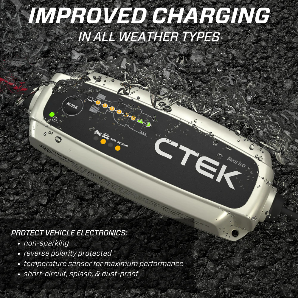 CTEK MXS 5.0 Battery Charger and Maintainer | 4.3 AMP 12 Volt