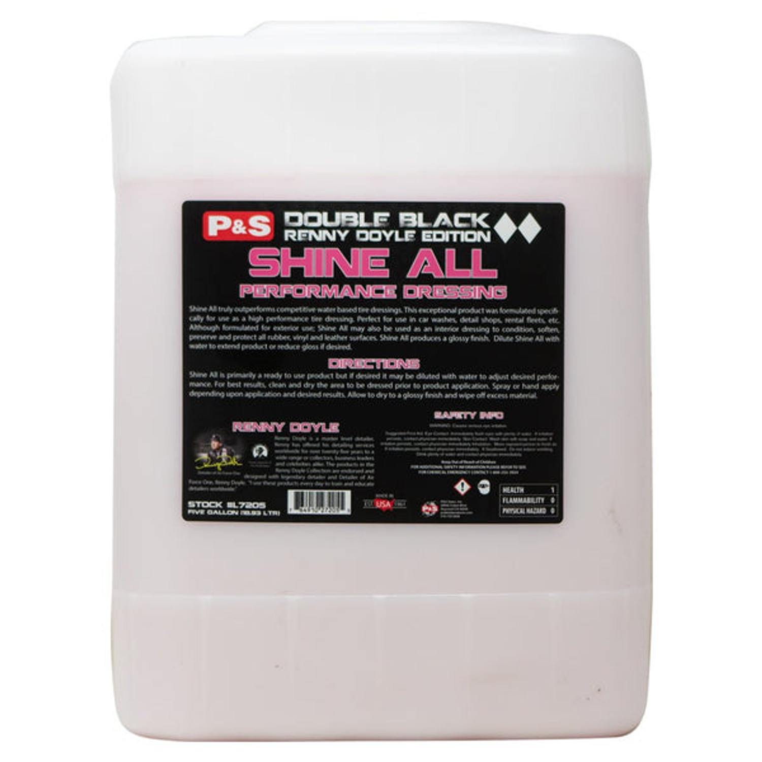 P&S Shine All 5 Gallon  Performance Dressing Trim and Tire Shine Spray